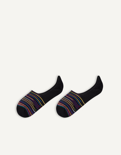 Varigated Stripe No Show Sock