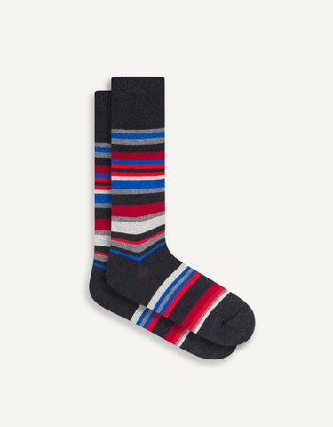 Varigated Stripe Cashmere Sock