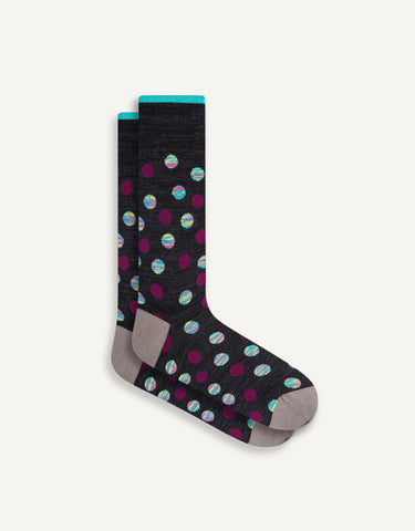 Marled Polka Dot Sock